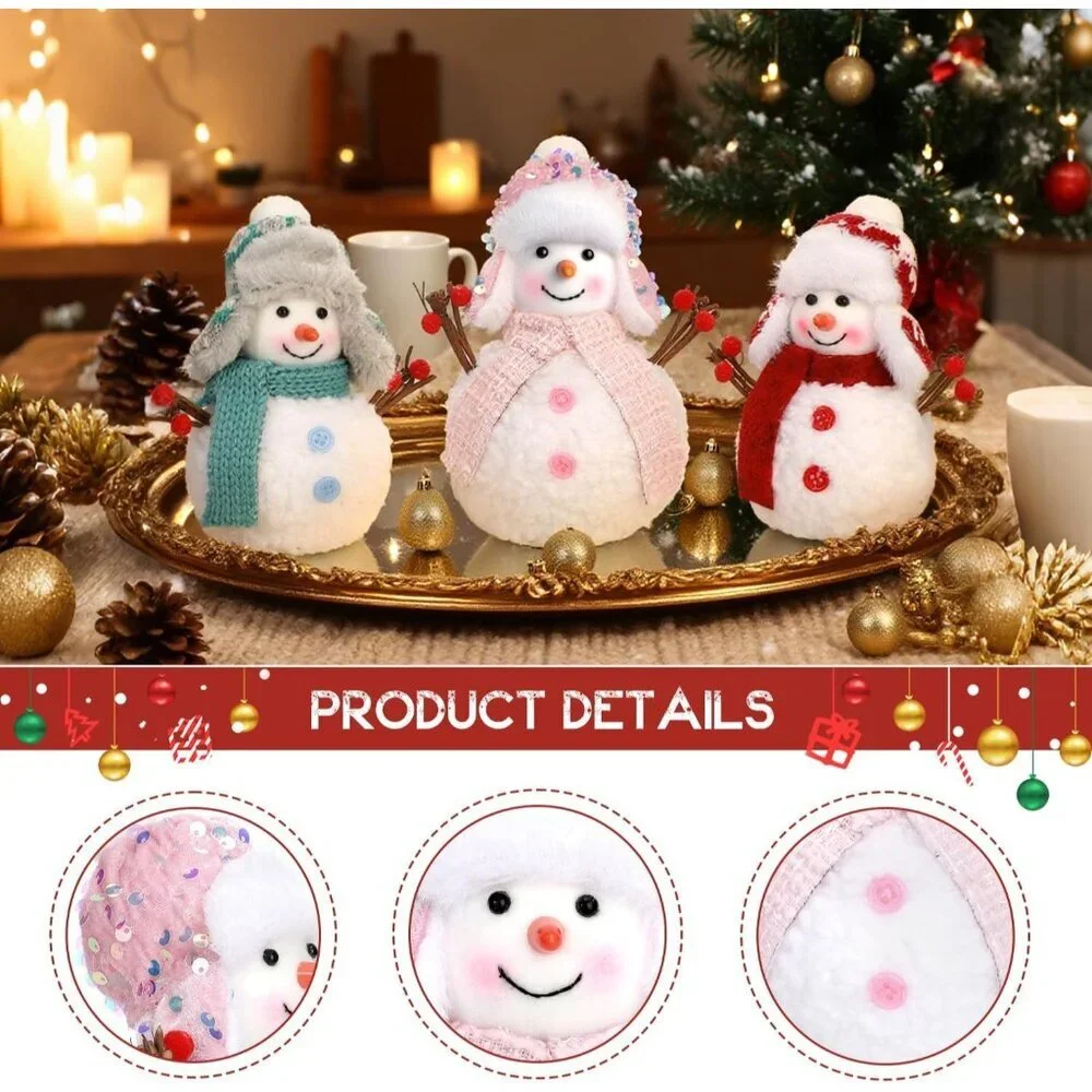 Set Of 3 Xmas Farmhouse Tiered Tray Tree Christmas Decor Collectible Figurines